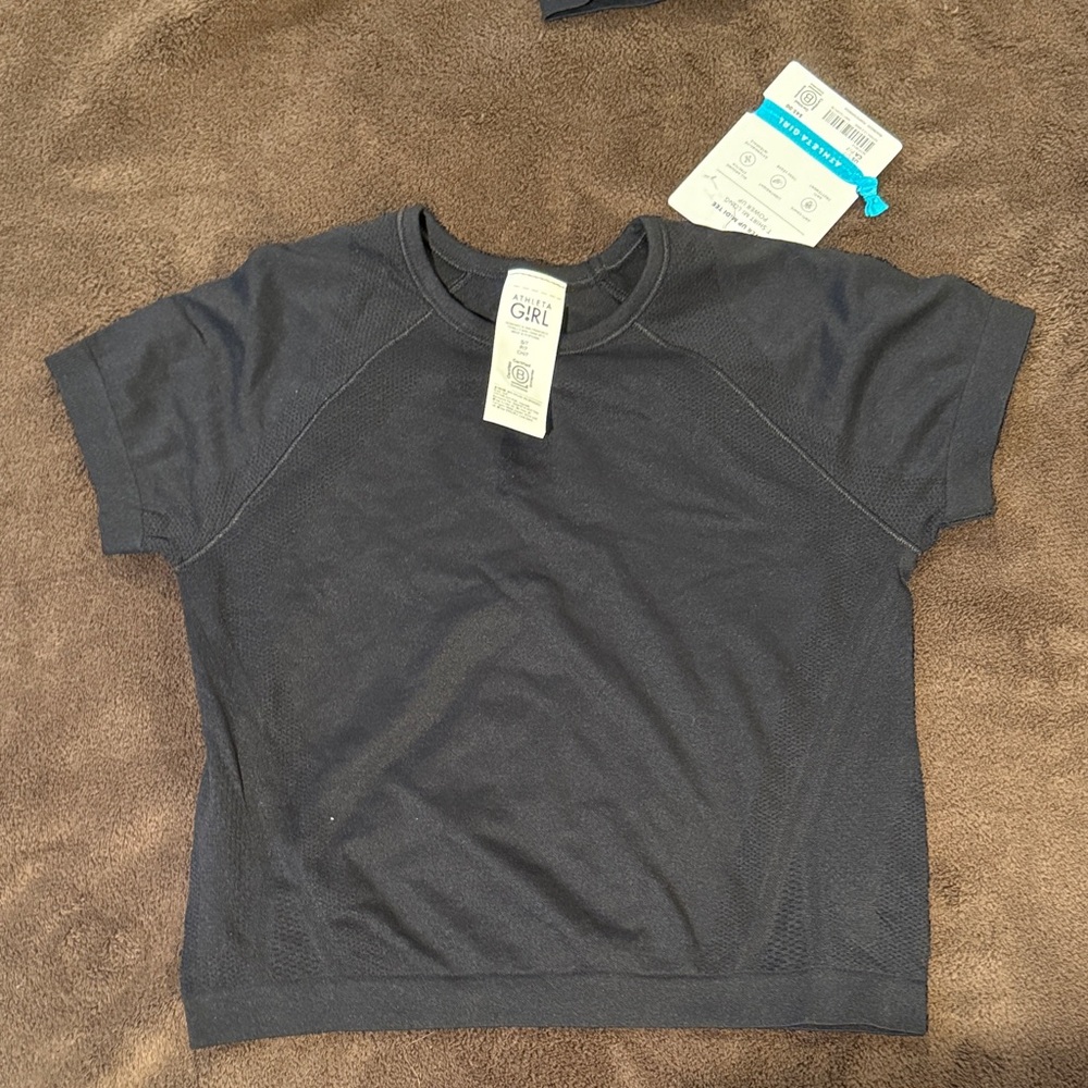 Athleta Black Short Sleeve Tee for Kids